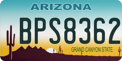 AZ license plate BPS8362