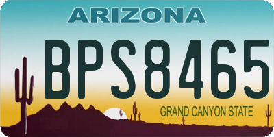 AZ license plate BPS8465