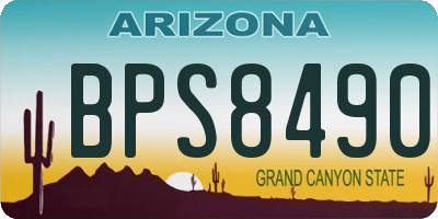 AZ license plate BPS8490