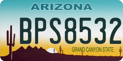 AZ license plate BPS8532