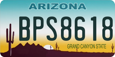 AZ license plate BPS8618