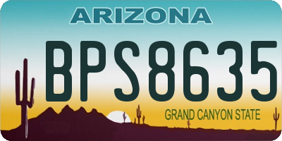 AZ license plate BPS8635