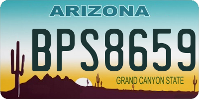 AZ license plate BPS8659