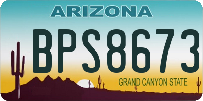 AZ license plate BPS8673