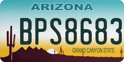 AZ license plate BPS8683
