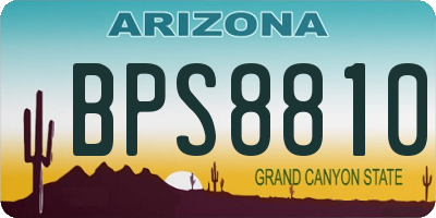 AZ license plate BPS8810