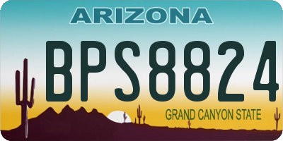 AZ license plate BPS8824