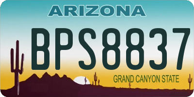 AZ license plate BPS8837