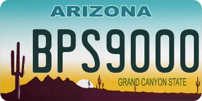 AZ license plate BPS9000