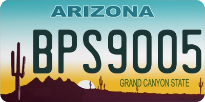 AZ license plate BPS9005