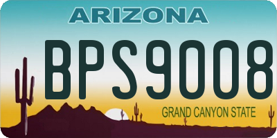 AZ license plate BPS9008