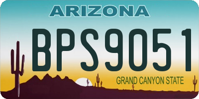 AZ license plate BPS9051