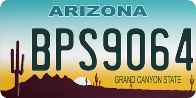 AZ license plate BPS9064
