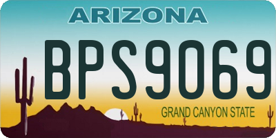 AZ license plate BPS9069