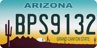 AZ license plate BPS9132
