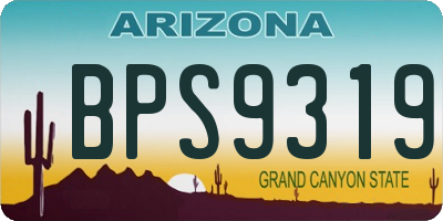 AZ license plate BPS9319
