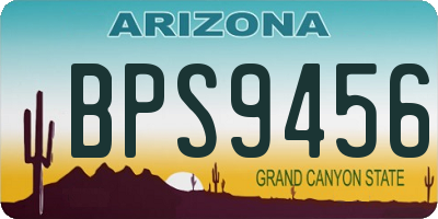 AZ license plate BPS9456