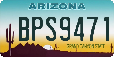 AZ license plate BPS9471