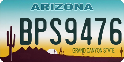 AZ license plate BPS9476