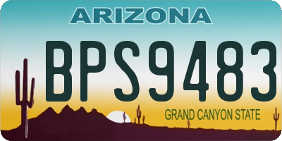 AZ license plate BPS9483