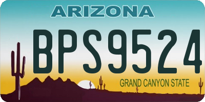AZ license plate BPS9524