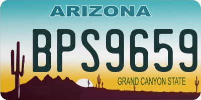AZ license plate BPS9659