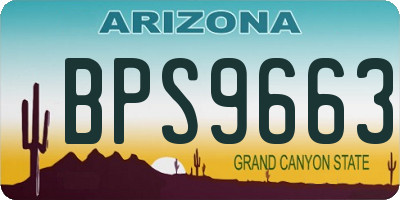 AZ license plate BPS9663