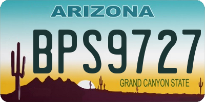 AZ license plate BPS9727