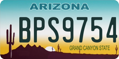 AZ license plate BPS9754