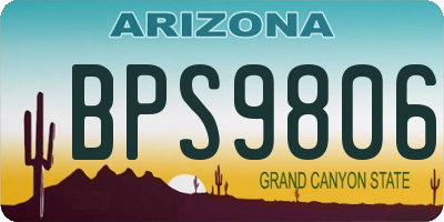 AZ license plate BPS9806
