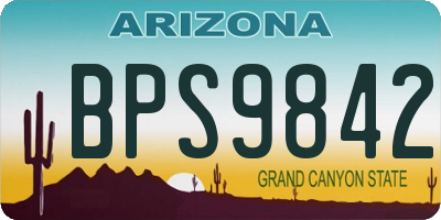 AZ license plate BPS9842