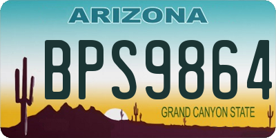AZ license plate BPS9864