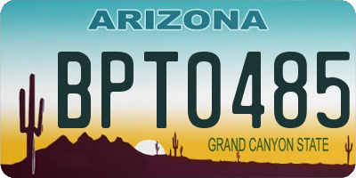 AZ license plate BPT0485