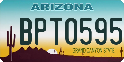 AZ license plate BPT0595