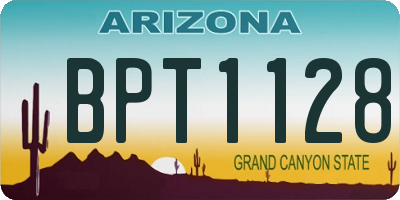 AZ license plate BPT1128