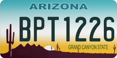 AZ license plate BPT1226