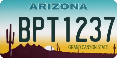 AZ license plate BPT1237