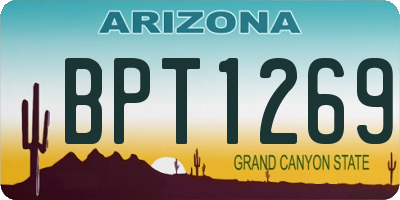 AZ license plate BPT1269