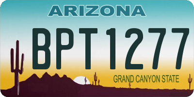 AZ license plate BPT1277