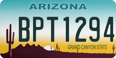 AZ license plate BPT1294
