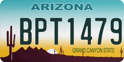 AZ license plate BPT1479