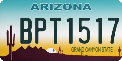 AZ license plate BPT1517