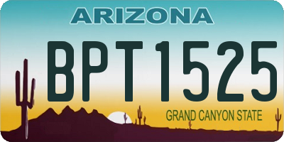 AZ license plate BPT1525
