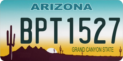 AZ license plate BPT1527