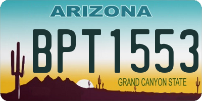 AZ license plate BPT1553