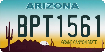 AZ license plate BPT1561