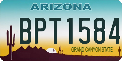 AZ license plate BPT1584