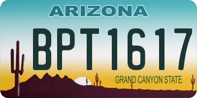 AZ license plate BPT1617
