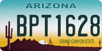 AZ license plate BPT1628