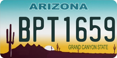 AZ license plate BPT1659